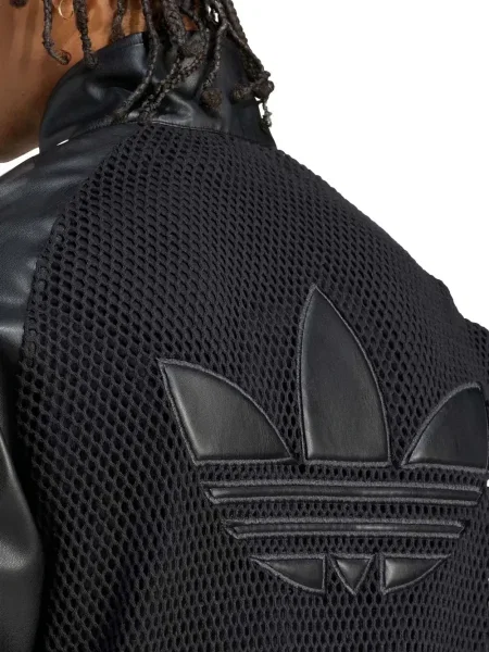 Риза Adidas с връзки на райета с дантела розово