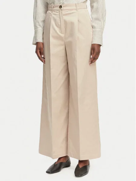 Marella Spodnie palazzo Emme by Marella Aceri Wide Leg beżowy