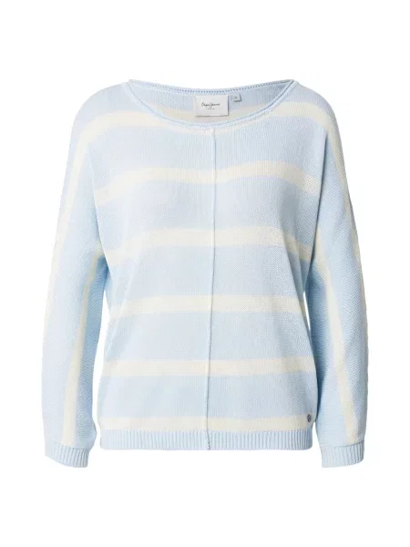 Pepe Jeans Pulover ALBERTA albastru deschis / murdar alb