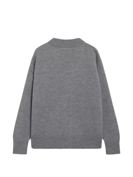 Cardigan Ami Paris cu decolteu în V gri