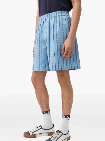 Pantaloni scurți Versace de mătase albastru