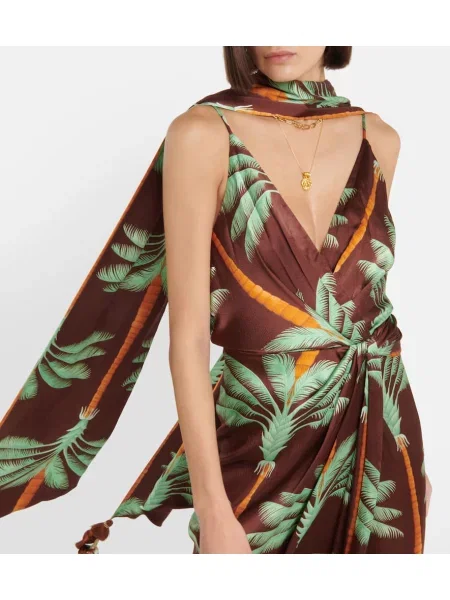 Rochie maxi Johanna Ortiz cu broderie de mătase de costum