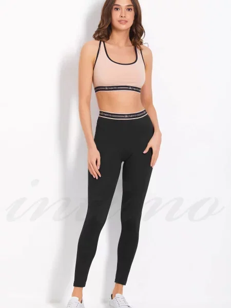Комплект: топ и леггинсы чорний