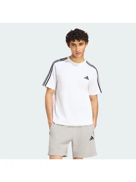 Koszulka Essentials Single Jersey z brandingiem po lewej stronie klatki piersiowej biała