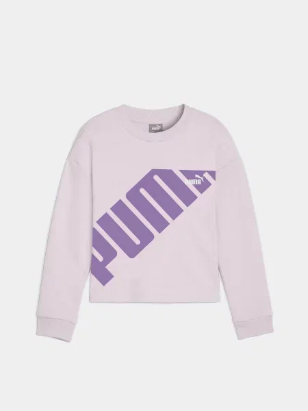 Дитячий Світшот PUMA Power Crew бавовна/перероблений фіолетовий