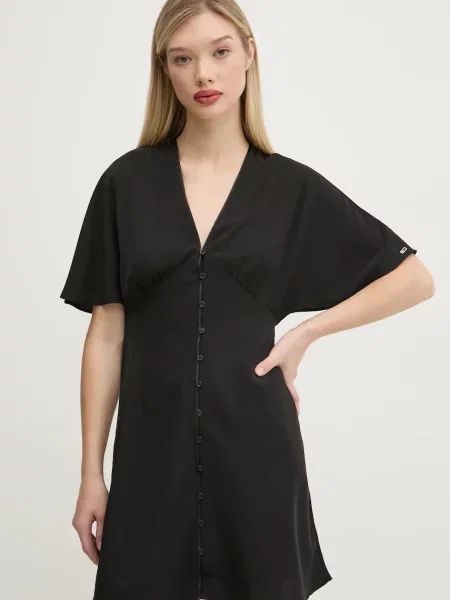 Tommy Jeans rochie mini mulata negru