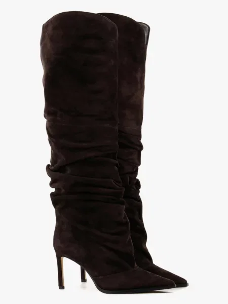 Замшевые ботфорты Leberdes коричневые