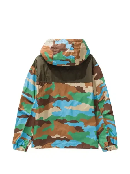 Geacă Moncler cu glugă cu model camuflaj verde