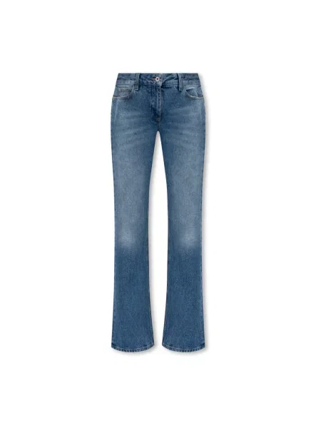 Jeansy dzwony Off-white dzwony białe