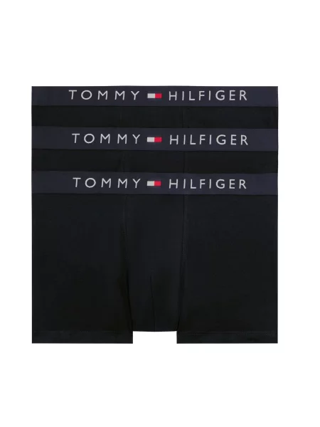 Tommy Hilfiger Underwear Boxeri Essential albastru închis / roșu alb