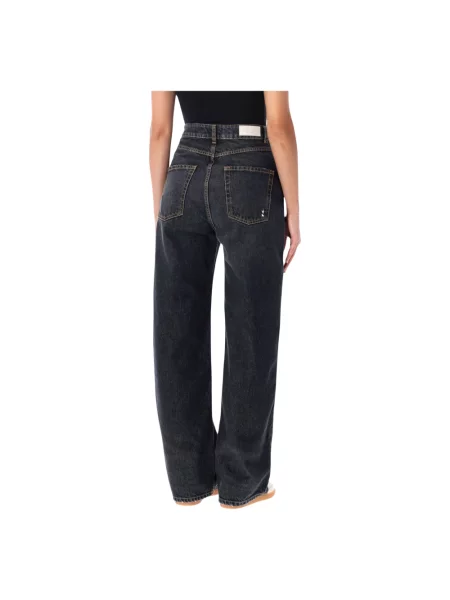 Szerokie jeansy Icon Denim czarne