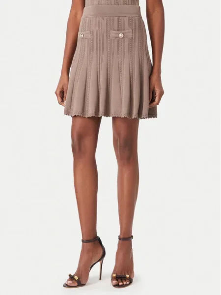 Guess Spódnica mini ciemny beżowy