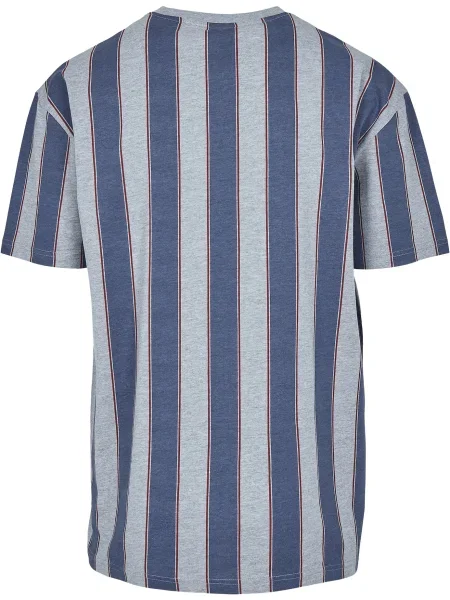 Tricou Urban Classics cu dungi cu imagine gri