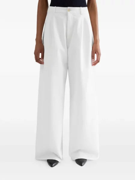 Pantaloni Jil Sander alb