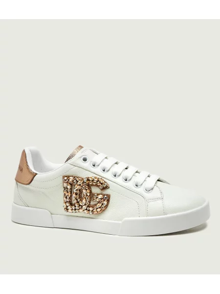 Dolce & Gabbana Teniși din piele alb