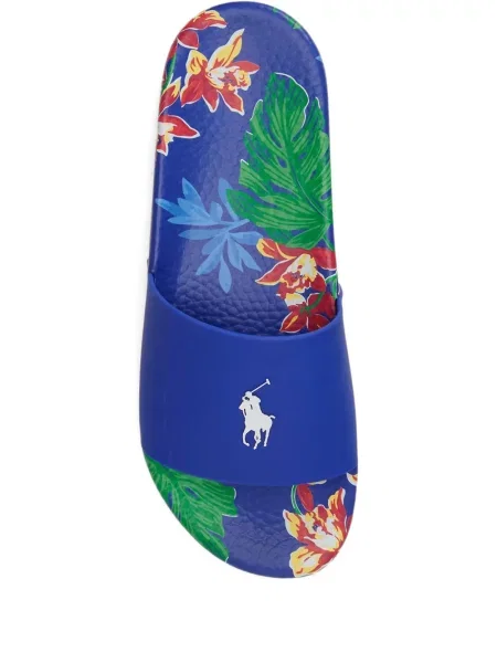 Кожени чорапи Polo Ralph Lauren с отворена пета с пейсли десен бяло