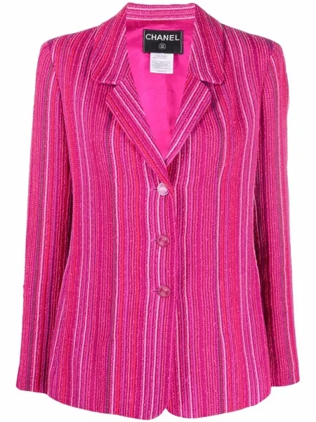 Jednořadé sako Chanel Pre-owned růžové