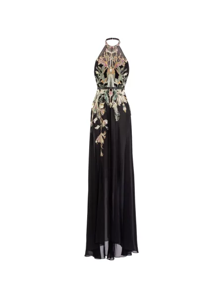 Rochie maxi Saiid Kobeisy fără mâneci negru