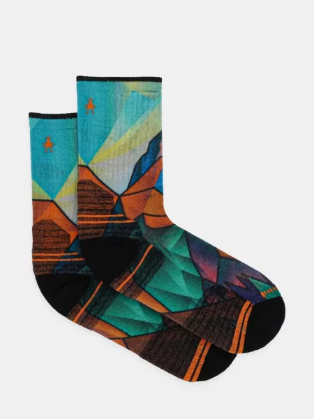 Чорапи Smartwool Hike Mountain Prism Print оранжево