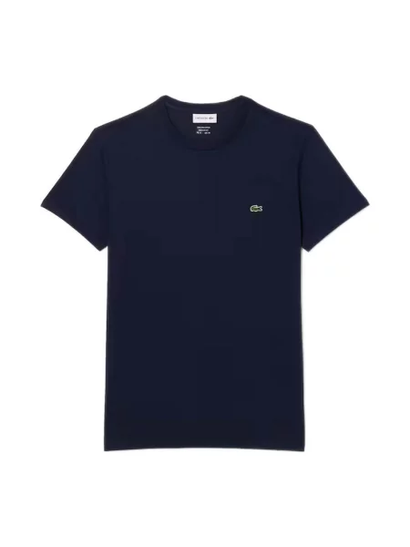 T-shirt z okrągłym dekoltem Lacoste niebieska
