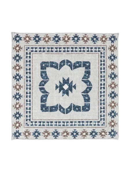 Fular Brunello Cucinelli cu imagine cu imprimeu geometric