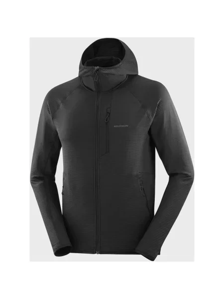 Polar z kapturem Salomon Essential Lightwarm Full Zip XXL czarny