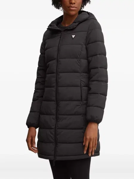 Palton Guess cu glugă negru