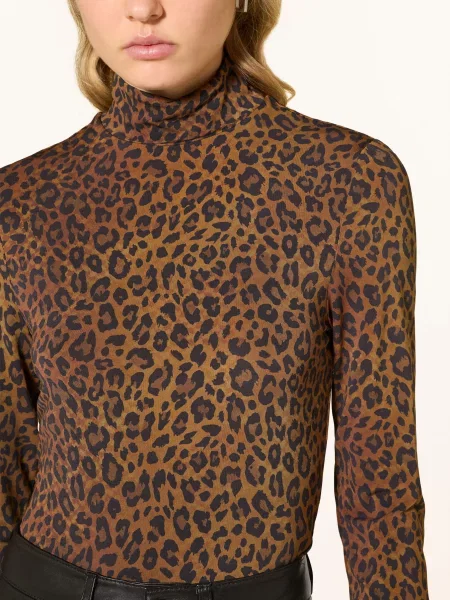 Lala Berlin Tričko S Dlouhým Rukávem Telia koňaková/ tmavě hnědá