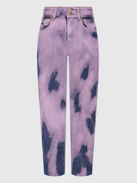 Бузкові джинси з ефектом тай-дай Versace Jeans Couture фіолетові