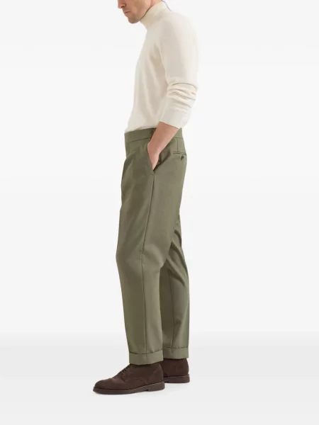 Pantaloni Brunello Cucinelli de lână verde