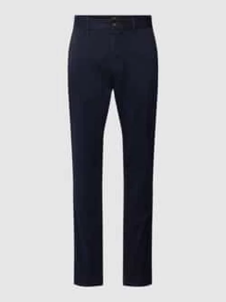 Chinosy o kroju slim fit z wpuszczanymi w stylu francuskim Boss Orange granatowe
