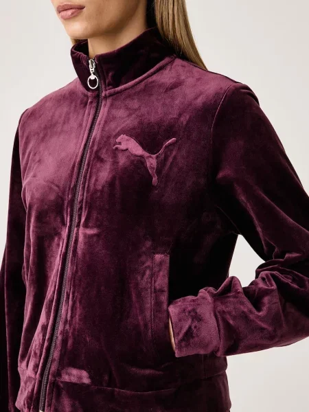 Puma melegítőfelső női velúr Essentials Elevated