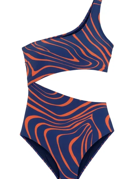 BUFFALO Costum de baie întreg Monokini Dune / portocaliu albastru