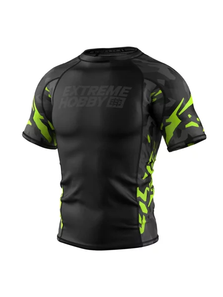 Koszulka Rashguard MMA na Siłownię EXTREME HOBBY BLACK PANTHER czarna