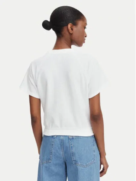 Calvin Klein Jeans majica ženska s pamukom bijela