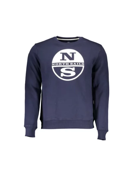 Bluza North Sails z nadrukiem z okrągłym dekoltem niebieska
