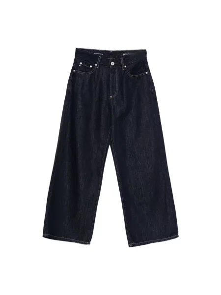 Szerokie jeansy Ag Jeans niebieskie