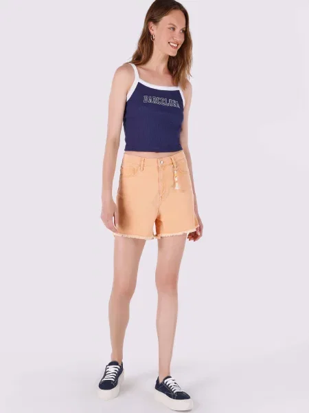 Шорти Colin’s абрикосовий комбінований верх
