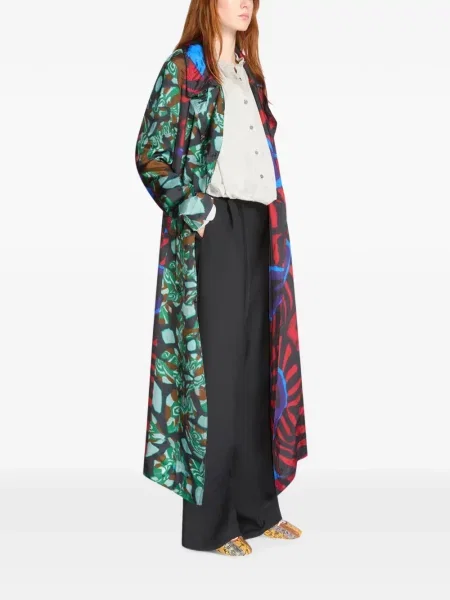 Palton Dries Van Noten cu imagine roșu