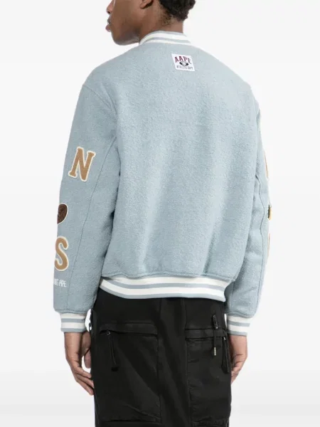Geacă Aape By A Bathing Ape cu broderie albastru