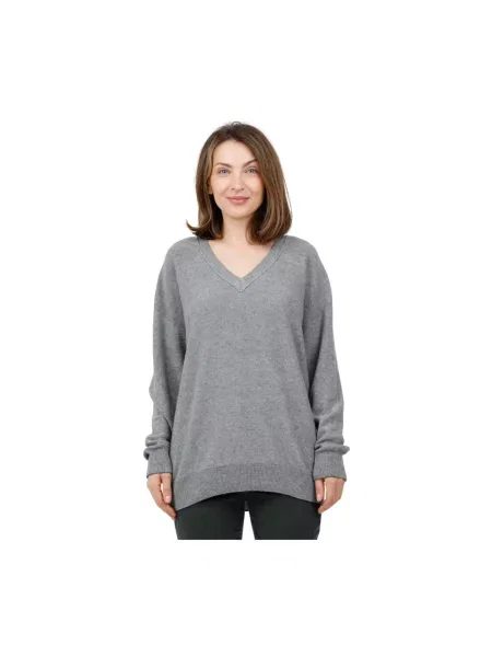 Sweter Alpha Studio z kaszmiru szary