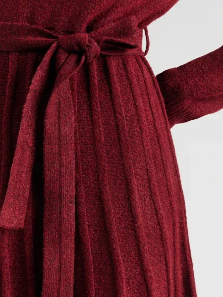 VILA Rochie tricotat VITRINE BELTED' roșu