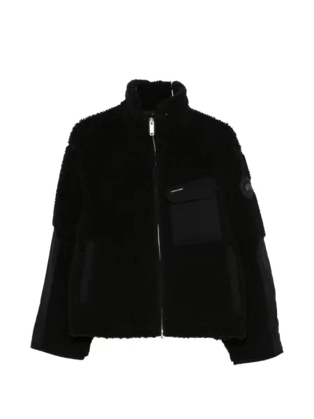 Geacă Canada Goose din fleece negru