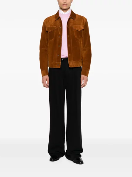 Geacă Tom Ford din piele de căprioară maro