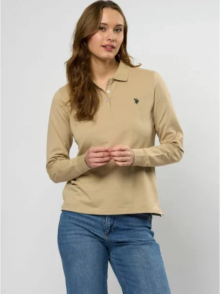 U.S. POLO ASSN. Póló UWLise piszkosfehér