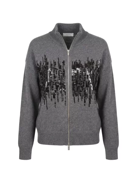 Cardigan Peserico cu paiete gri