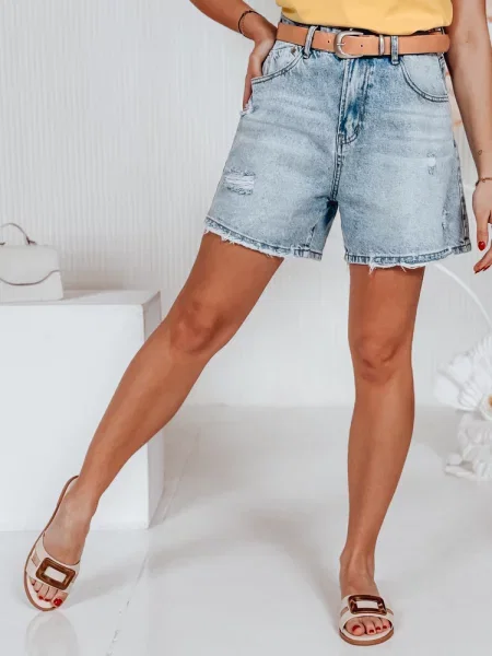 Дънкови шорти Dstreet бяло