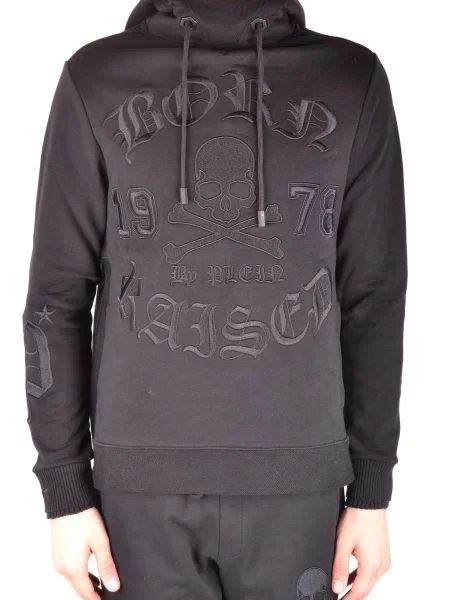 Hoodie Philipp Plein s kapuco črna