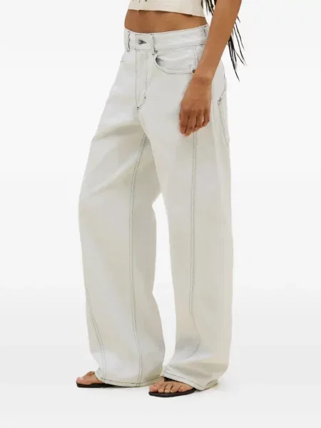 Jeansy Eckhaus Latta białe