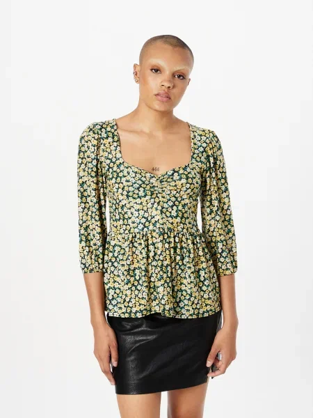 Dorothy Perkins Tricou galben / verde alb